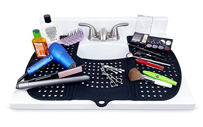 Sink Topper, Foldable Bathroom Sink Cover for Counter Space. A Perfect Makeup mat for Vanity and ... | Amazon (US)