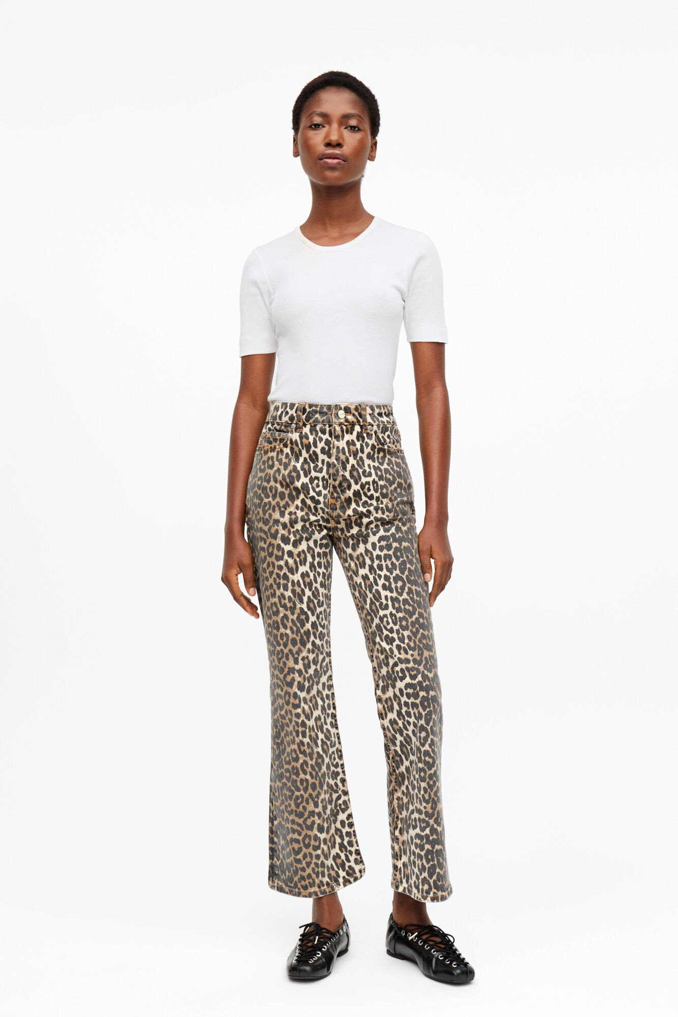 Leopard Betzy Jeans | Ganni