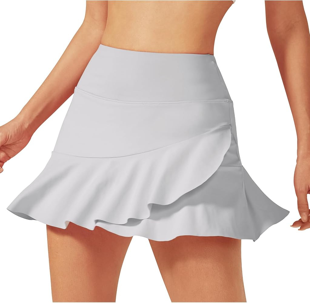 G4Free 15"/20" Tennis Skirts for Women Golf Skorts with Pockets High Waist Ruffle Athletic Skirt ... | Amazon (US)