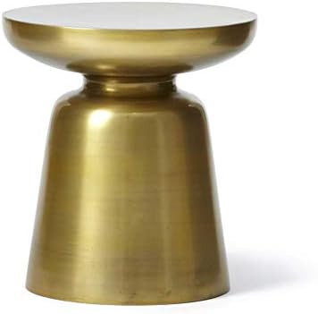 LQ Sofa Bed Bedroom Bedside Table Small Table Side Table Light Luxury Metal Round Table Creative Rem | Amazon (US)