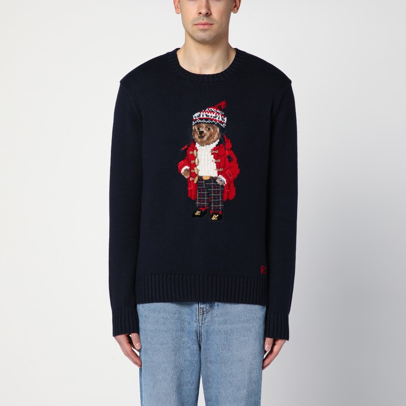 Blue Navy Polo Bear jumper | The Double F