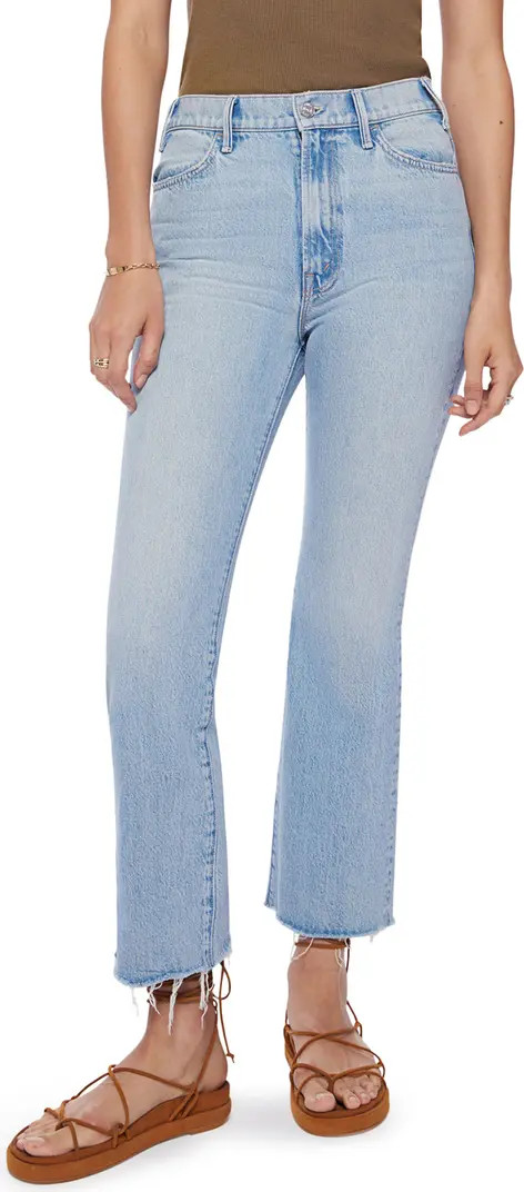 The Hustler High Waist Fray Hem Ankle Jeans | Nordstrom
