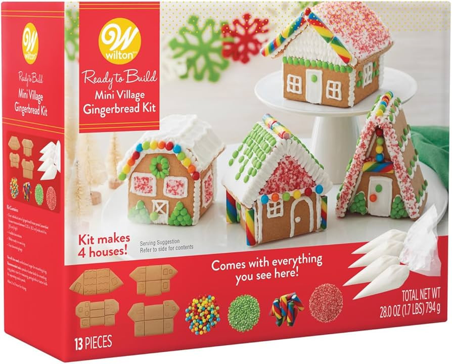Wilton Built it Yourself Mini Village Gingerbread Decorating Kit to Make 4 Houses - Christmas Gin... | Amazon (US)