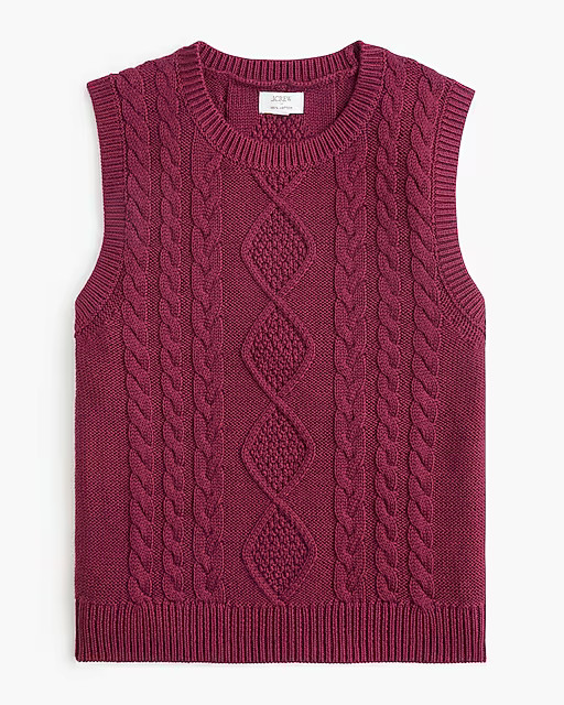 Cable-knit sweater-vest | J.Crew Factory