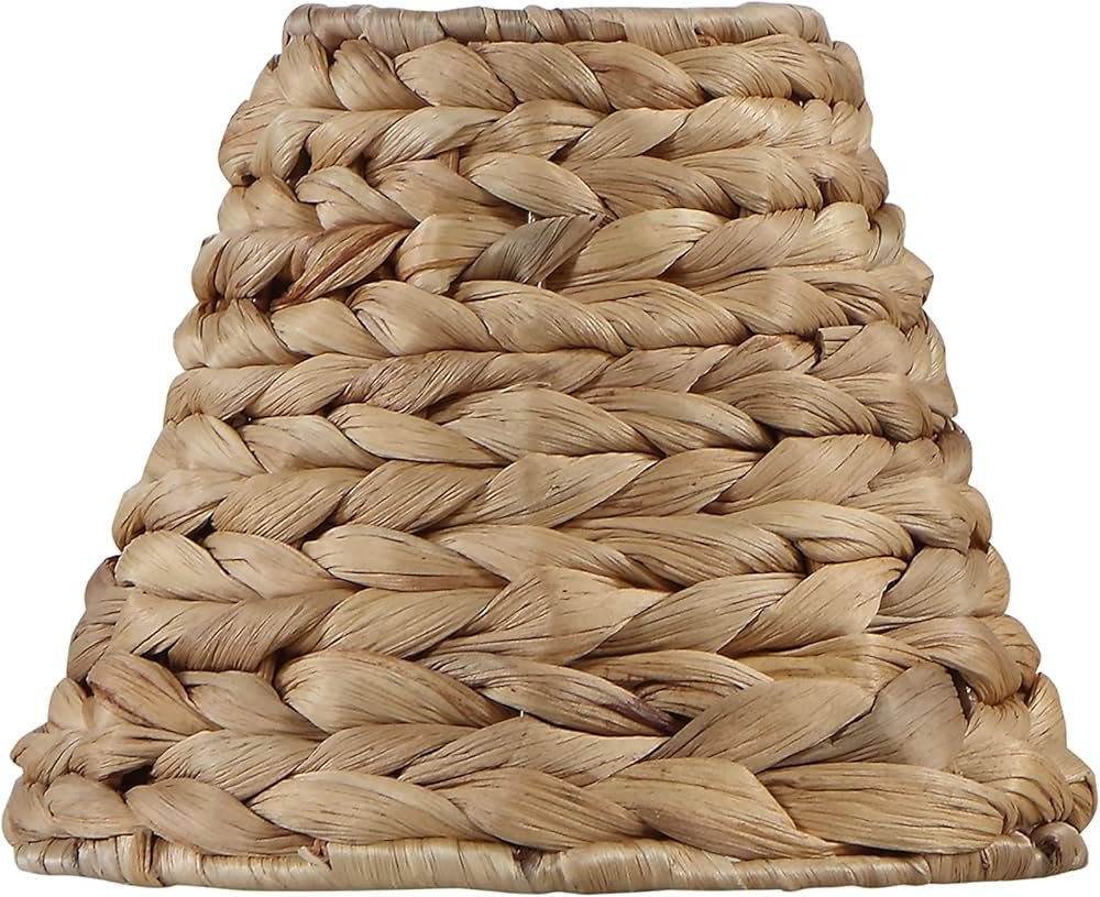 Aspen Creative 51004-1, Empire Clip-On Chandelier Lamp Shade, Water Hyacinth, 3" Top x 6" Bottom ... | Amazon (US)