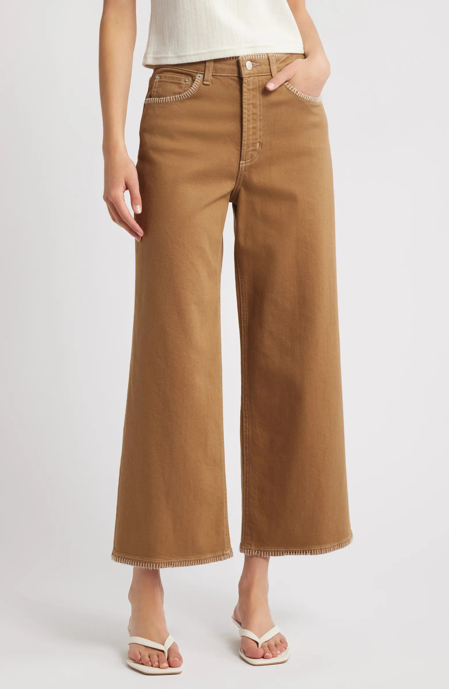 Rails Getty High Waist Crop Wide Leg Jeans | Nordstrom | Nordstrom