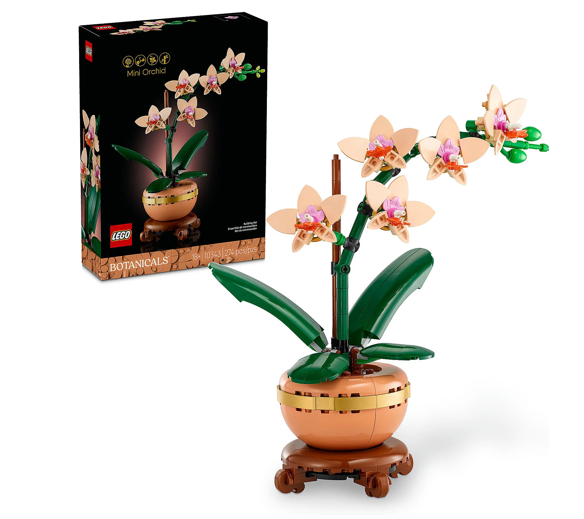 LEGO Botanicals Mini Orchid Plant Gift 274-Piece Set | QVC