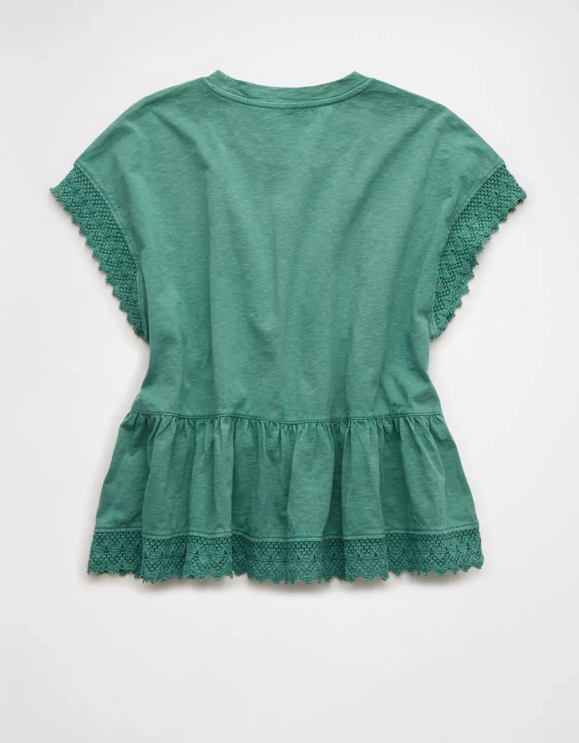 AE Sunchaser Lace Trim T-Shirt | American Eagle Outfitters (US & CA)