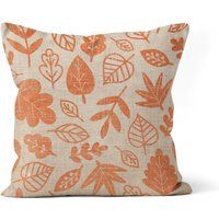Farmhouse Fall Pillow Covers Orange, Leaves, Tan Covers, Home Decor Throw Style, Cushion | Etsy (US)