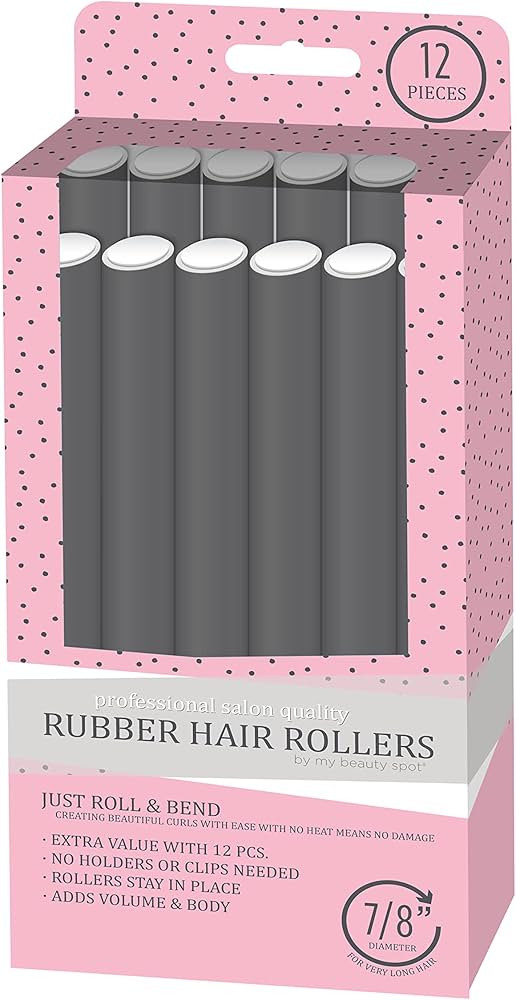My Beauty Spot Flexi Rods Foam Hair Rollers 7/8" Professional Salon Quality Rubber Hair Rollers f... | Amazon (US)