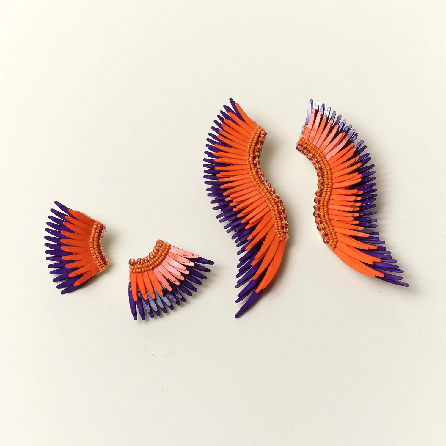 Mini Madeline Earrings Orange Purple | Mignonne Gavigan