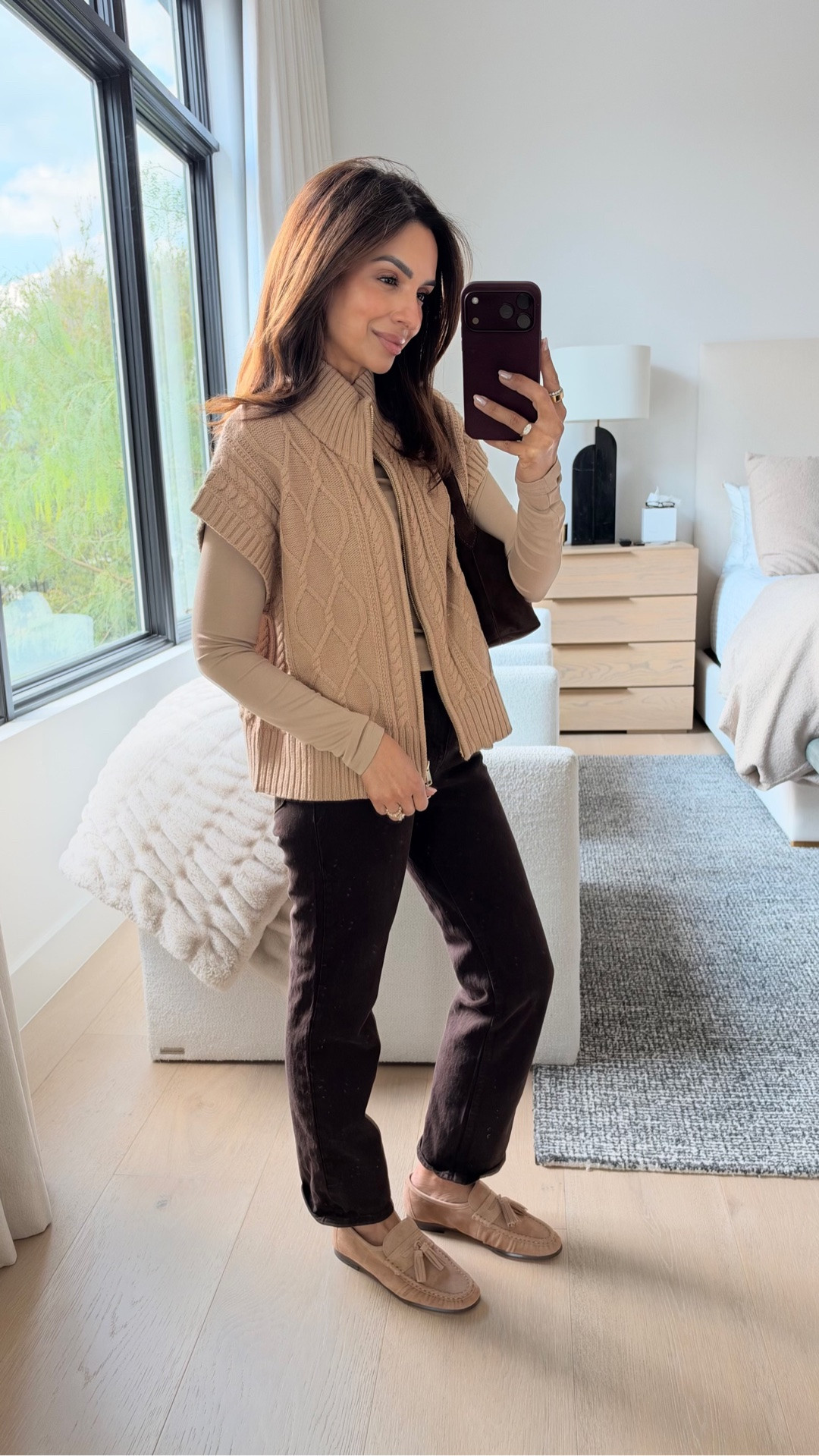 Styling this cable knit vest and long sleeve from @Splendid x @cellajaneblog 🤎 Denim size 24 petite and loafers TTS

#LTKootd #LTKSeasonal #LTKdayinmylife