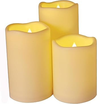 SWEETIME Weatherproof Flameless Candles with 6 H Timer-1000 Hours Long Battery Life, Waterproof B... | Amazon (US)