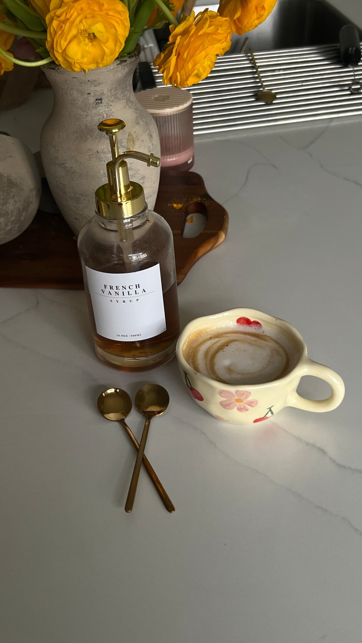 My at home coffees have never been cuter!! These floral ceramic coffee mugs are giving all the spring vibes 

All of my at home coffee bar essentials are amazon home decor finds 

I’ve almost stopped going to coffee shops completely since I love making my fun lattes at home 

#LTKHome