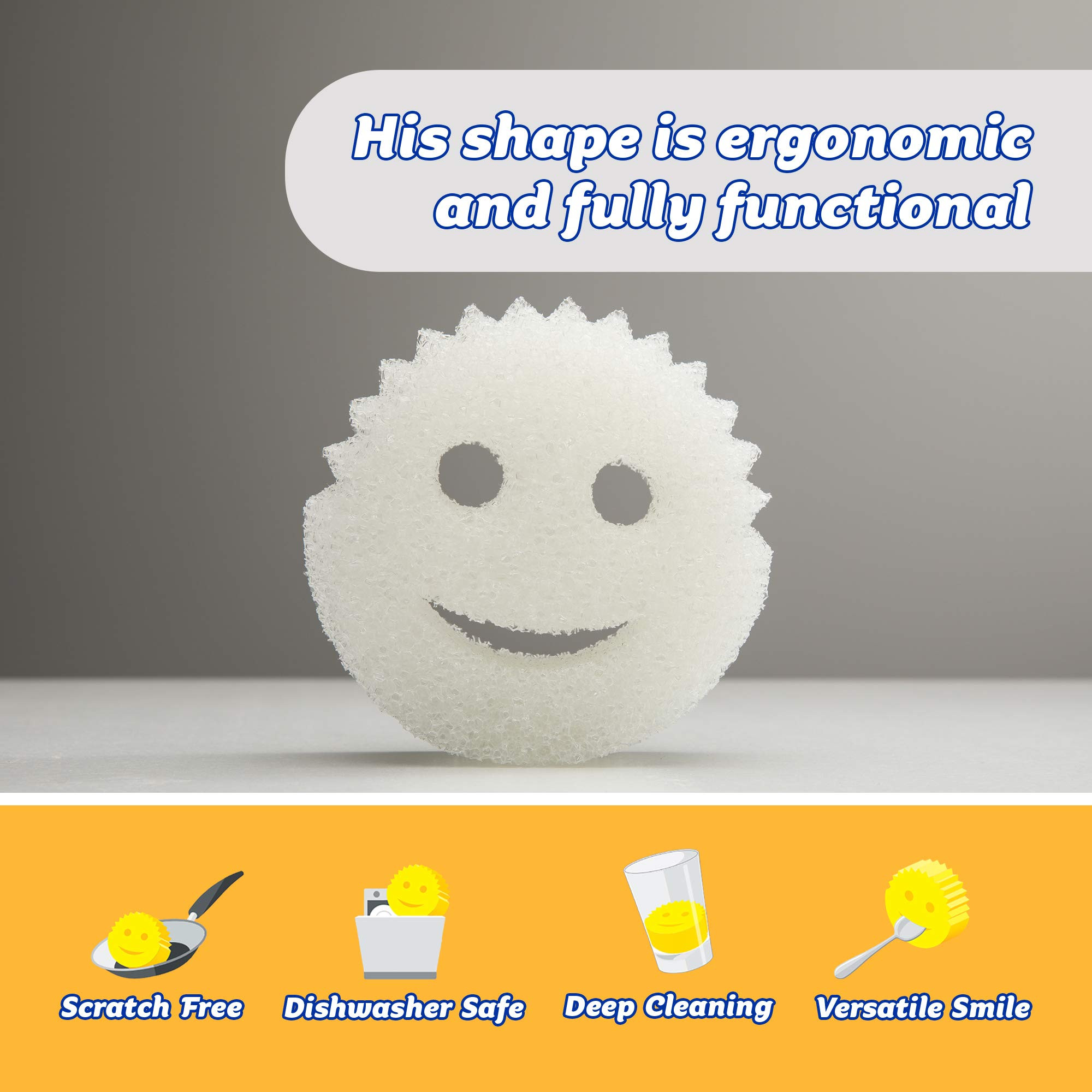 Scrub Daddy Sponge - Dye Free - Scratch-Free Scrubber for Dishes and Home, Odor Resistant, Soft i... | Amazon (US)