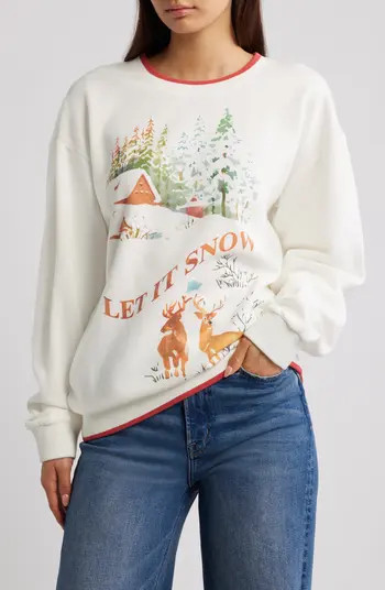 GOLDEN HOUR Let It Snow Graphic Sweatshirt | Nordstrom | Nordstrom