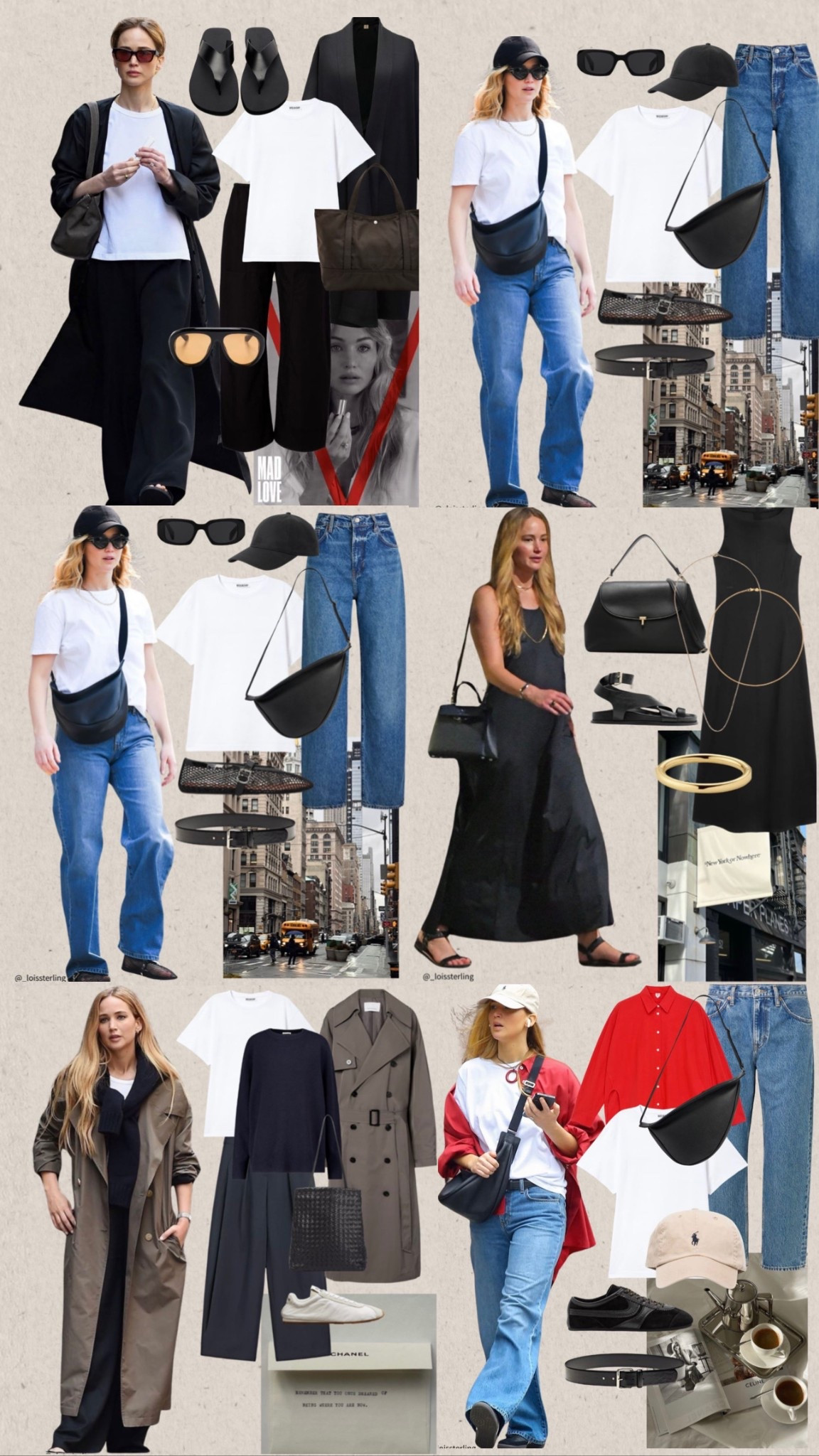 Get the Jennifer Lawrence look 💛 12 outfits to save for Spring, especially if you are a lover of everyday, casual comfy style. Part 2 

📌 J-Law is a style muse I have been pinning for years. She makes everything look so effortless, yet easy and practical. Her style really resonates with me. 

She actually wears her wardrobe, I spot a lot of her items which she wears on repeat. She wears a lot of black, aswell as good basics + a pop of colour. She’ll often be layering, with a crisp white tee being at the base of her outfit. She wears our favs The Row & Toteme + comfy footwear always. 

Her iconic look is a Ralph Lauren cap, sunnies, comfy footwear and trousers + a white tee. 

#LTKspring #LTKsummer #LTKuk