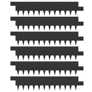 ATENGNES 40 in. L x 10 in. H x 0.1 in. W Black Steel Strips 6-Pack Landscape Edging Borders Hamme... | The Home Depot