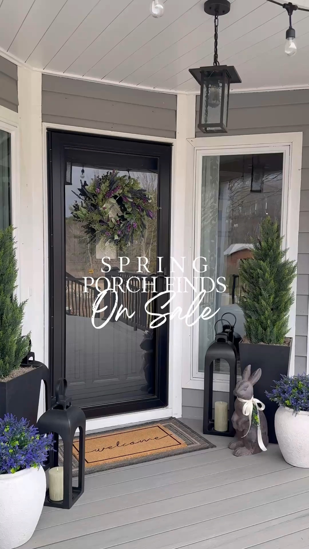 Spring Porch Finds on Sale

Follow @farmtotablecreations on Instagram for more home finds and styling ideas 🤍

Simple porch refresh using pieces that make the biggest impact—black lanterns for that timeless layered look, structured topiaries in black planters for height, a soft lavender wreath for a subtle pop of color, and a bunny accent to bring in that perfect seasonal touch. A mix of Amazon and Target finds, and several are currently on sale—easy, elevated styling without overthinking it.

#frontporch #outdoordecor #lanterns #planters #springdecor

front porch decor | spring porch | outdoor lanterns | black planters | topiaries | bunny decor | spring wreath | entryway styling | porch refresh | outdoor styling | neutral porch | seasonal decor | target home | amazon home | porch ideas | front door decor | outdoor entry | simple styling | curated home | spring home | patio decor | porch inspiration | home decor finds | outdoor accents | spring refresh

#LTKSaleAlert #LTKHome