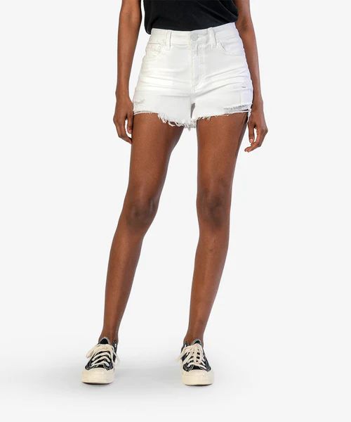Jane High Rise Long Short (White) - Kut from the Kloth | Kut From Kloth