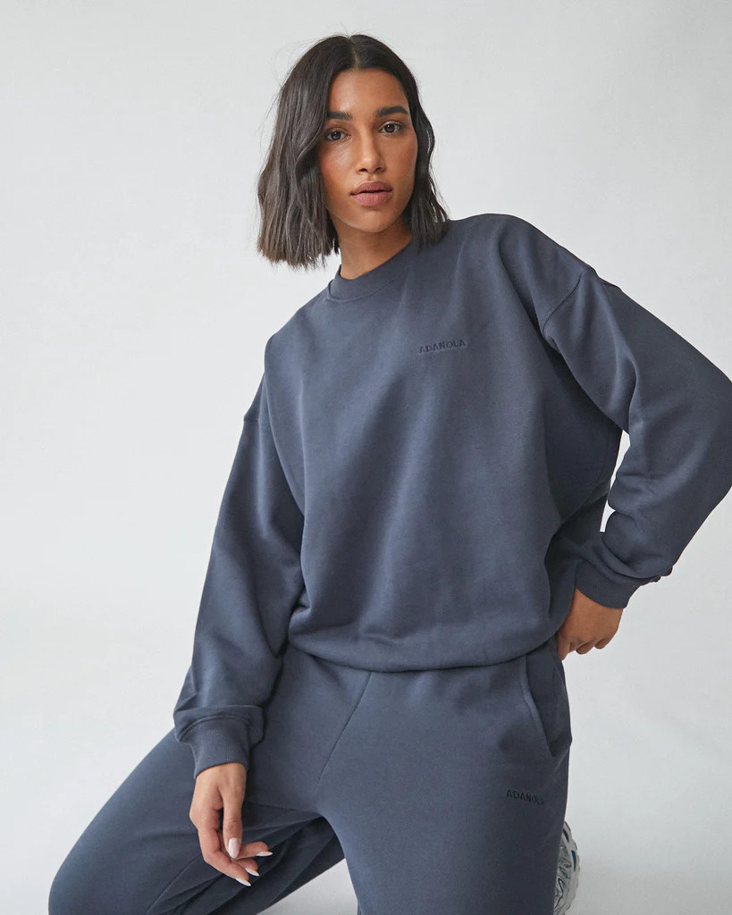 Oversized Sweatshirt - Midnight Blue | Adanola UK