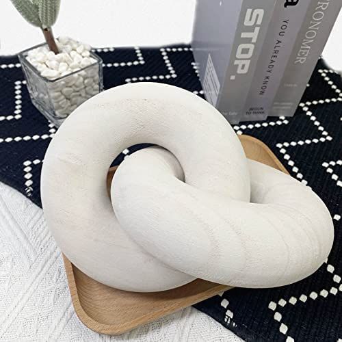 2-Link Wood Chain Link Decor Wood Knot Decor, Shelf Decor Hand Carved Boho Bead, Suitable for Bed... | Amazon (US)