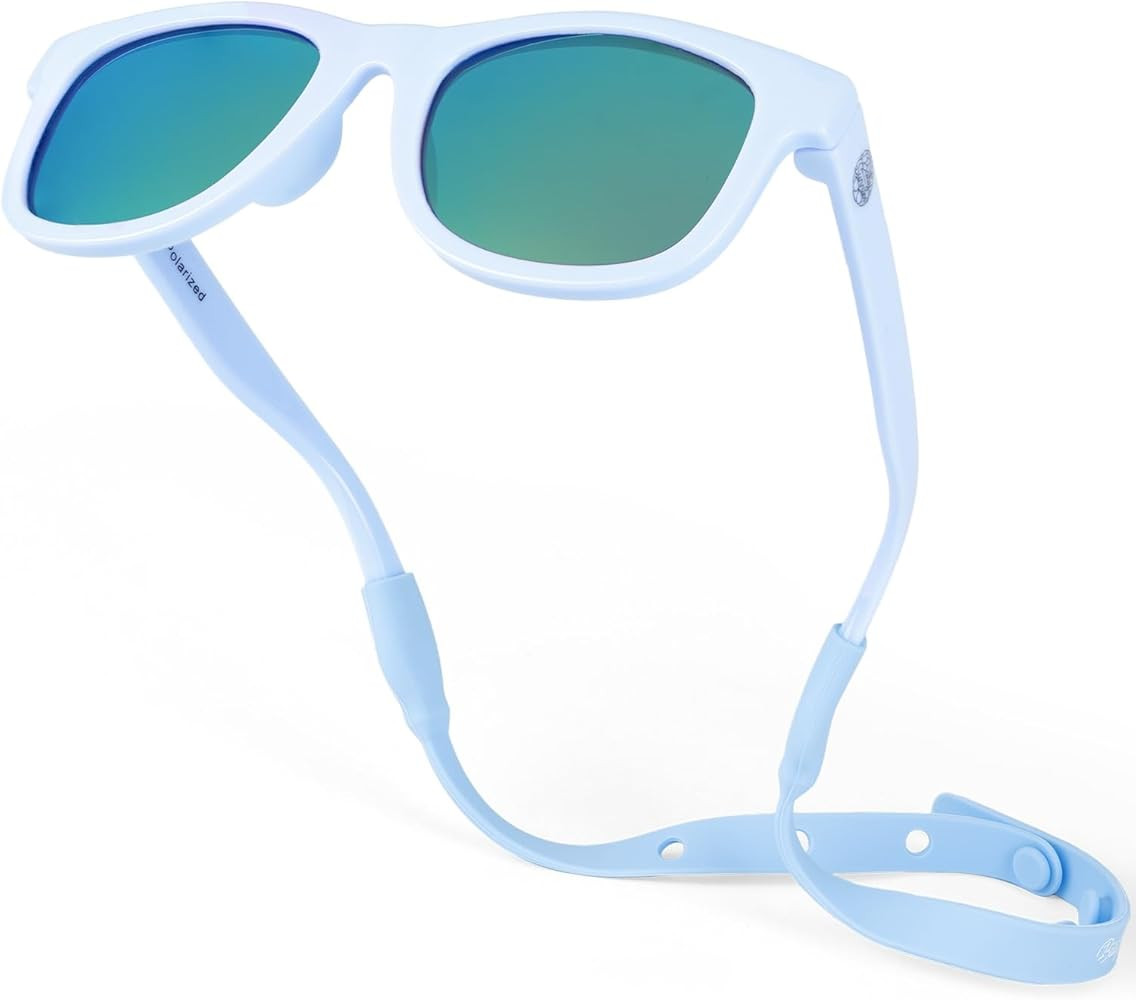 Polarized Baby Sunglasses With Strap - Unbreakable Flexible Infant Sunglasses For Toddlers Newbor... | Amazon (US)