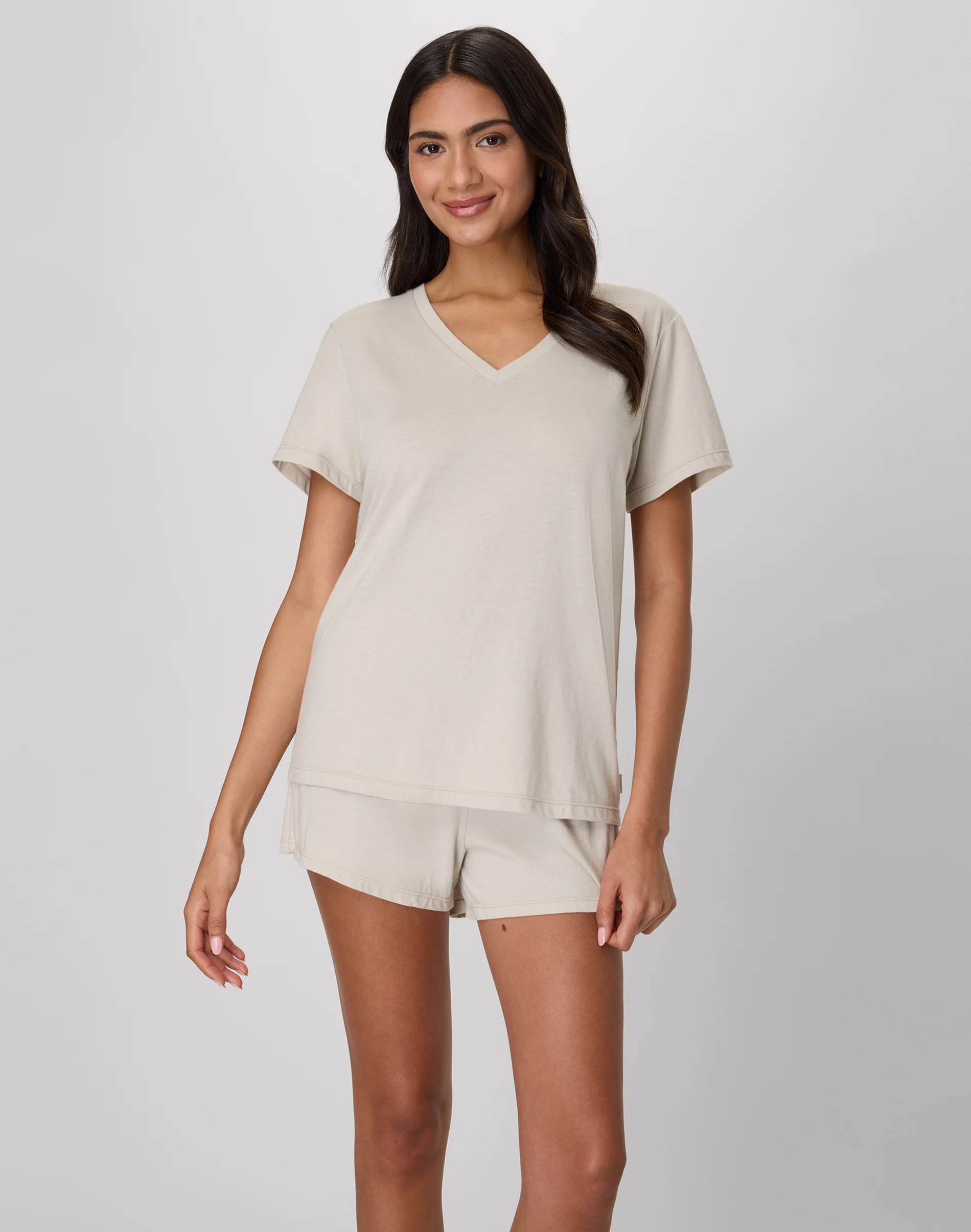 Hanes Originals SuperSoft Comfywear Women's Pajama Set, Loungewear T-Shirt & Sleep Shorts Cocoa Butter/Cocoa Butter 2XL | Hanes.com