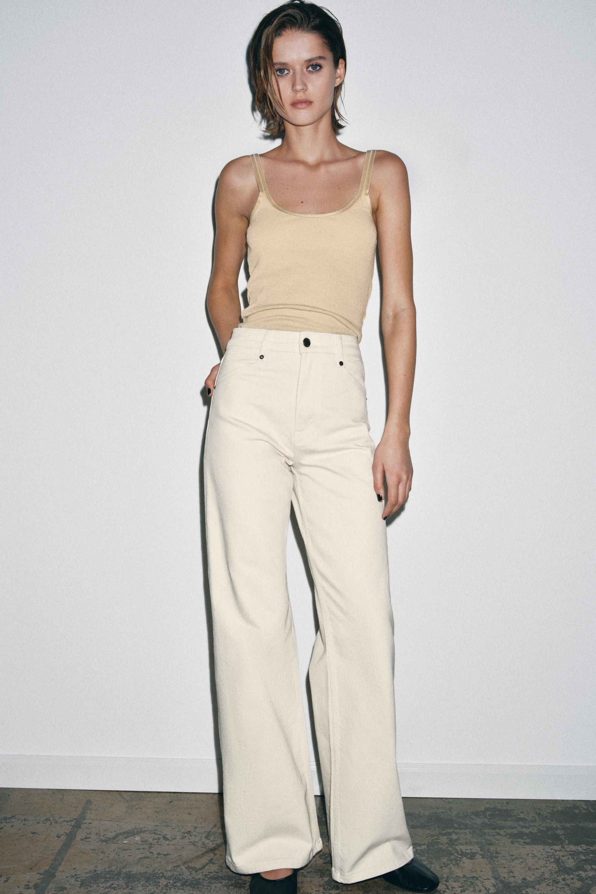 ZW COLLECTION WIDE-LEG HIGH-WAIST JEANS | Zara UK