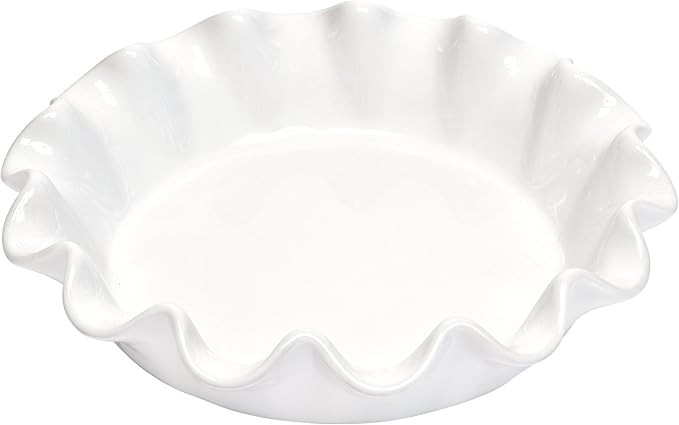 Emile Henry 10.4" Ruffled Pie Dish | Flour | Amazon (US)