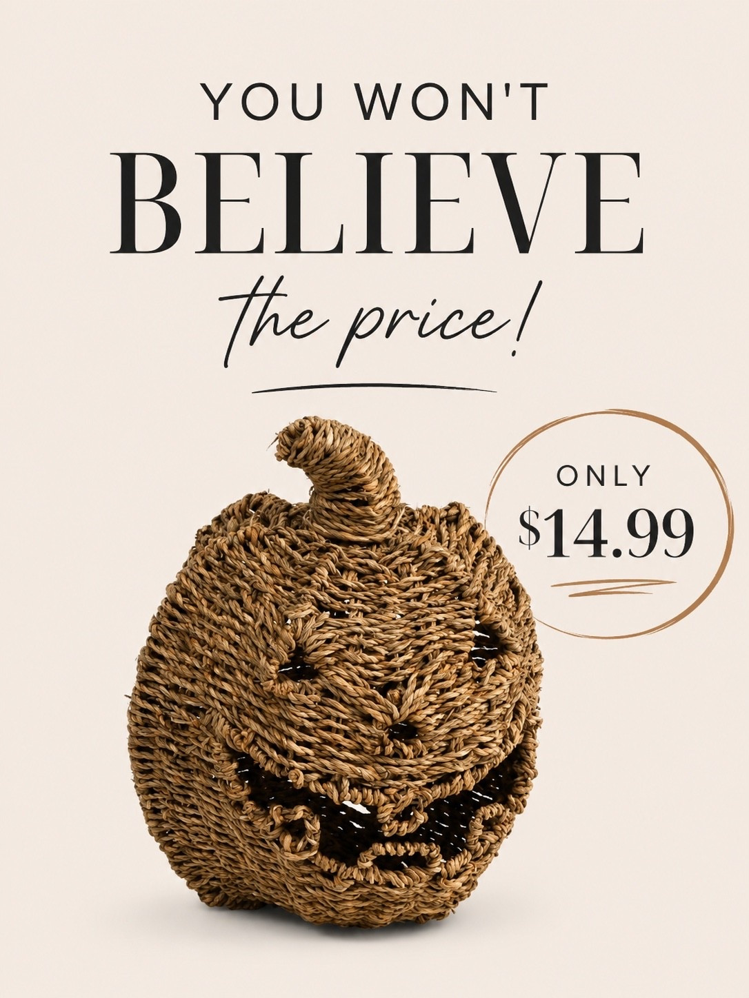 Woven Jack-O’-Lantern – Only $14.99

Such a good fall find for only $14.99! This woven jack-o’-lantern has the prettiest natural texture and looks so much more expensive than it is. Perfect for adding a little fall or Halloween charm to a porch, mantel, or shelf.

#LTKSeasonal #LTKSaleAlert #LTKHome