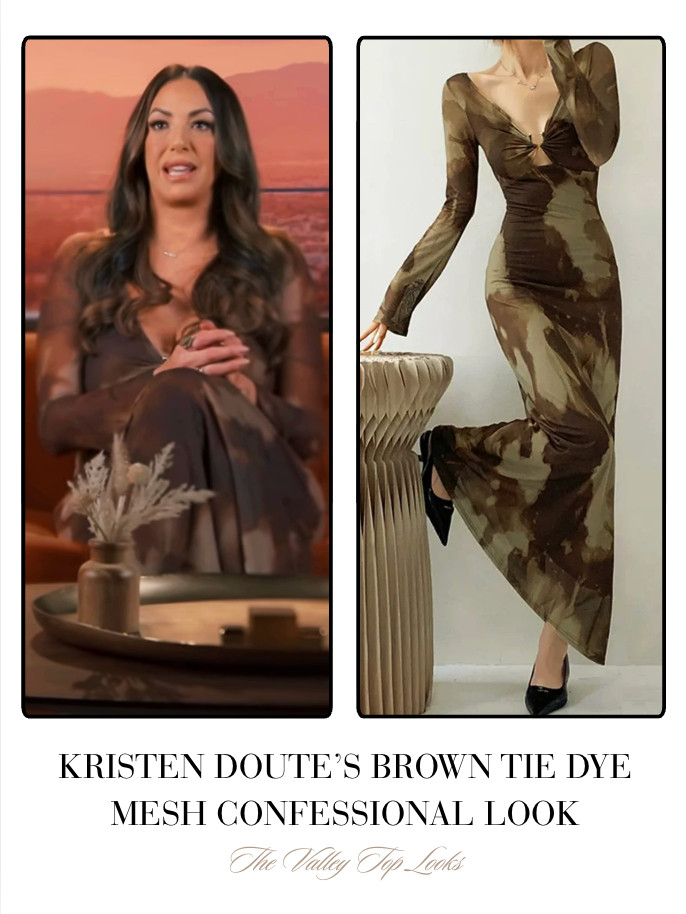 Kristen Doute's Brown Tie Dye Mesh Dress 

 