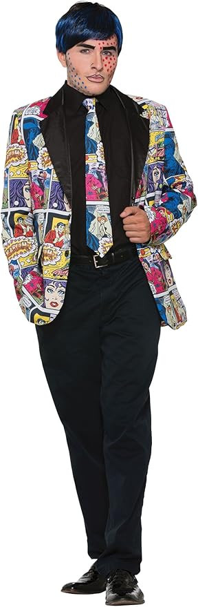 Forum Novelties Men's Standard Pop Art Male Tie, Multi Standard | Amazon (US)