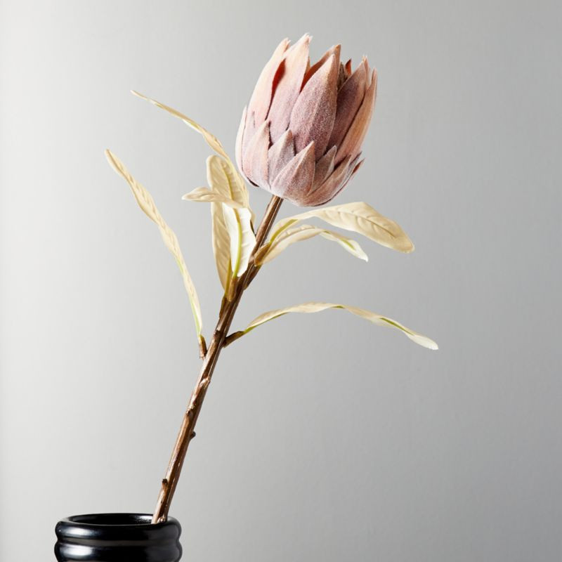 Faux Pink Protea Stem 24" + Reviews | CB2 | CB2