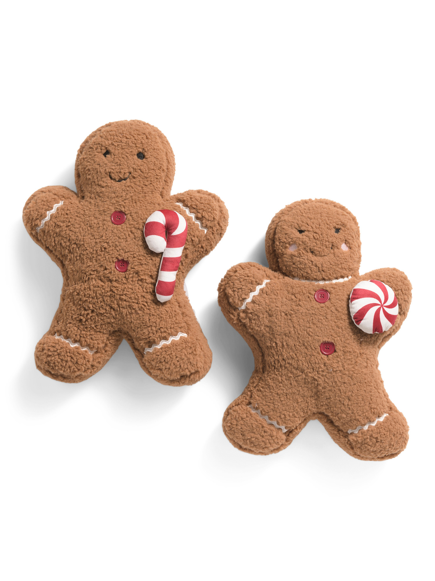 Set Of 2 Fun Pair Gingerbread Recycled Pillows | Marshalls