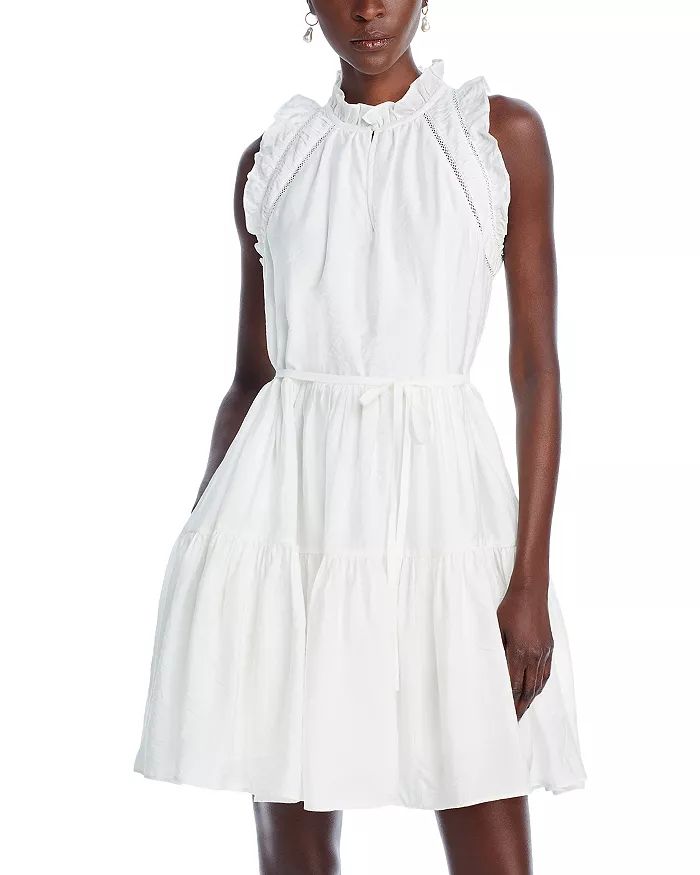 FRENCH CONNECTION Emily Tie Waist Ruffled Dress Women - Bloomingdale's | Bloomingdale's (US)
