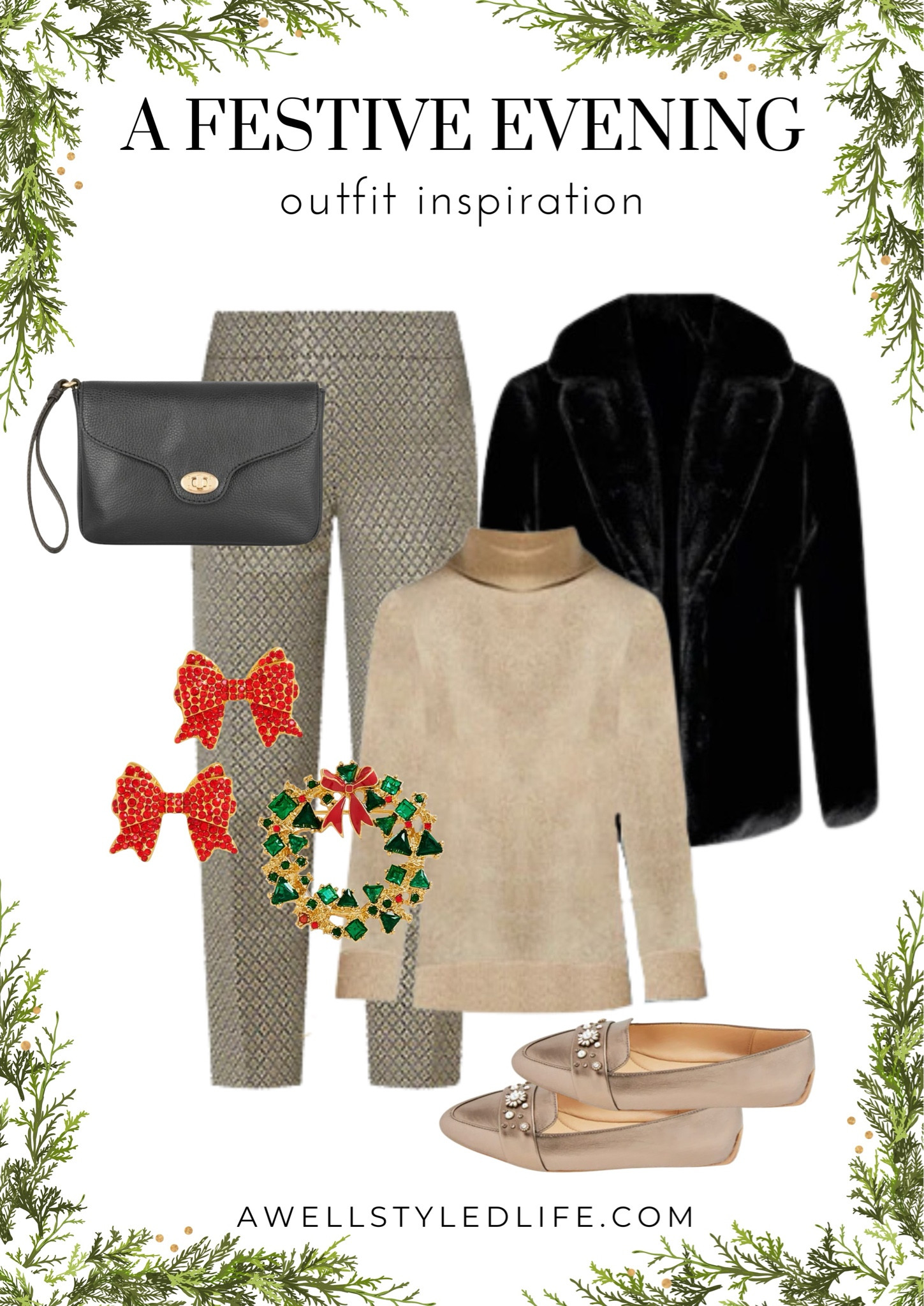 Take 40% off your purchase at Talbots today! Their Holiday collection has me eager to attend some Holiday events. I started with this beautiful cashmere metallic sweater which I paired with the slim ankle pants. I added some Holiday-inspired jewelry, some metallic flats, a clutch and this gorgeous faux fur coat.

#Talbots #TalbotsFashion #TalbotsHoliday #HolidayOutfit #Fashion #Fashionover50 #Fashionover60 #Cashmere #Metallic #FauxFur

#LTKsalealert #LTKparties #LTKSeasonal