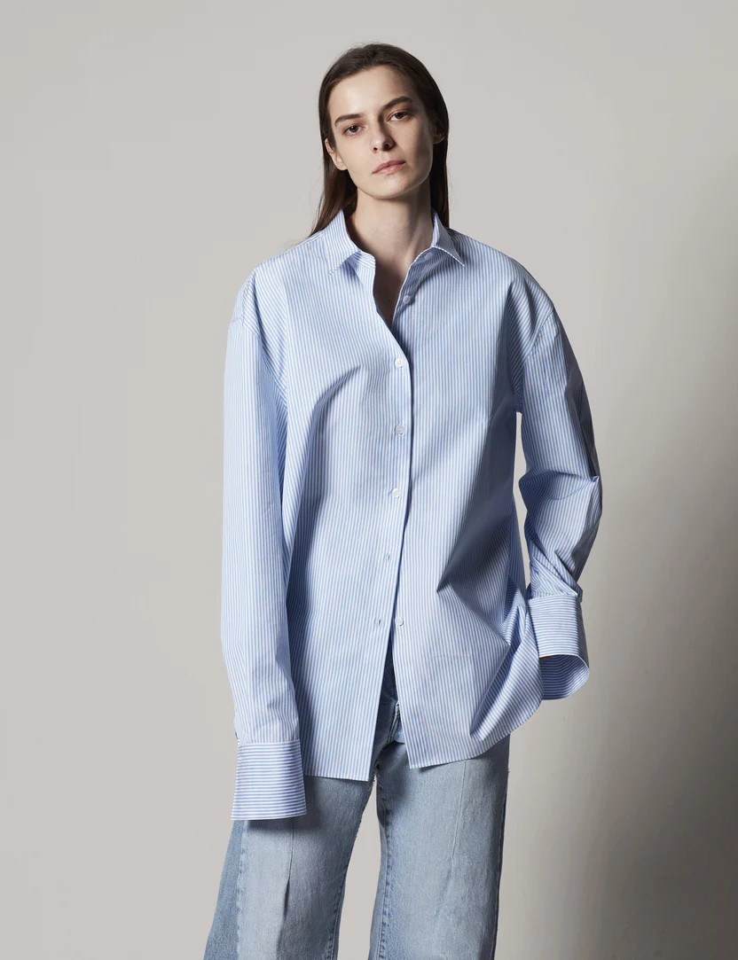 Oversized Men's Shirt | Blue Stripe | AnotherTomorrow