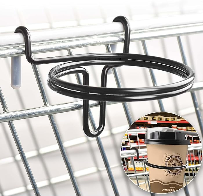 Shopping Cart Cup Holder, Portable Cup Holder Shopping Carts Drink Holder for Hanging Coffee Cup ... | Amazon (US)