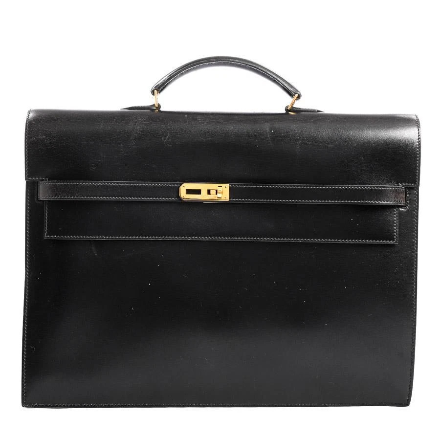 ys27 Hermes Kelly Depeche 38 Briefcase Business Bag Black Men'S W 1993 Used B It | eBay US