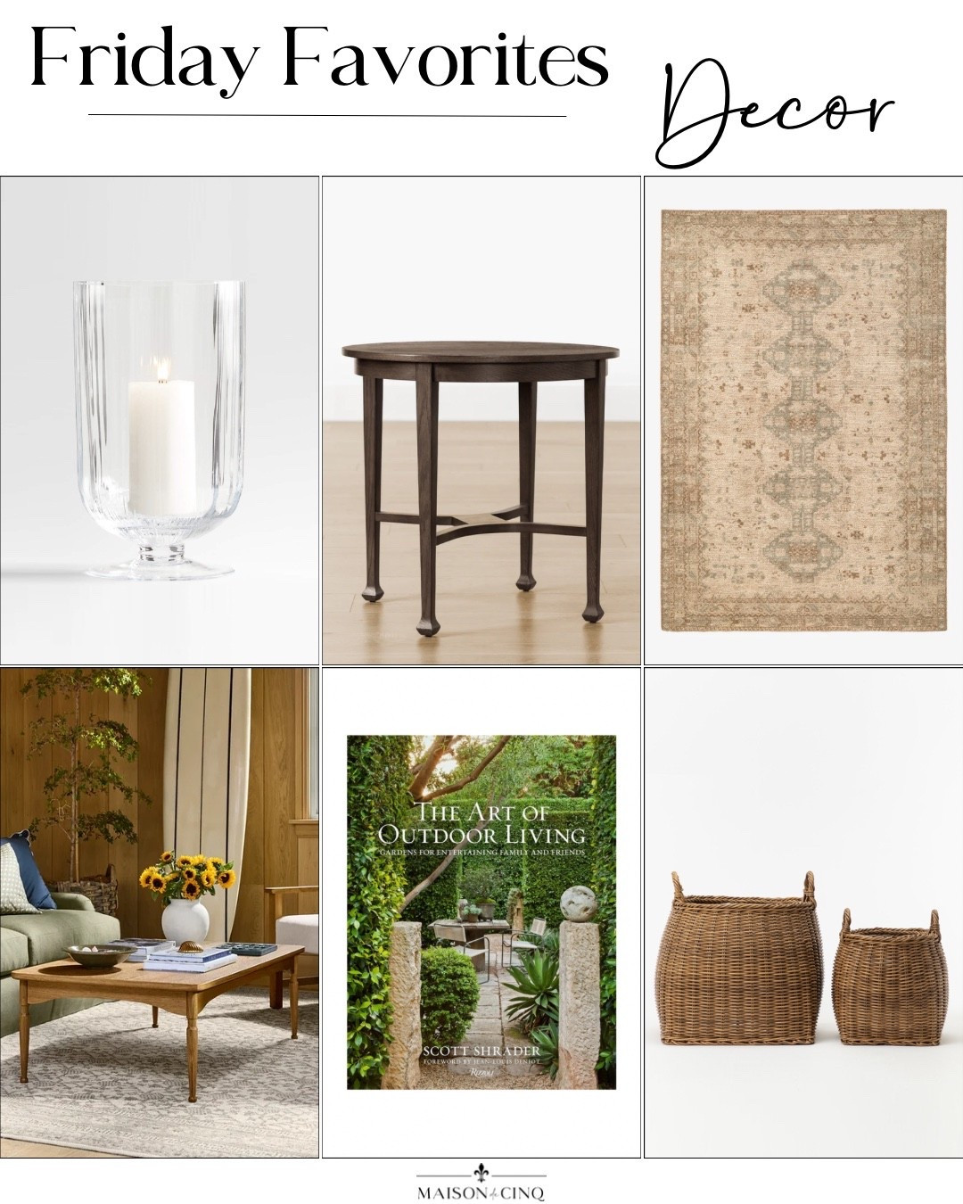 Friday Favorites this week include rugs and tables 50% off!, plus my favorite hurricanes, the perfect planter baskets, and more!

Home decor, summer decor, area rug, coffee table, side table, area rug

#LTKHome #LTKSaleAlert