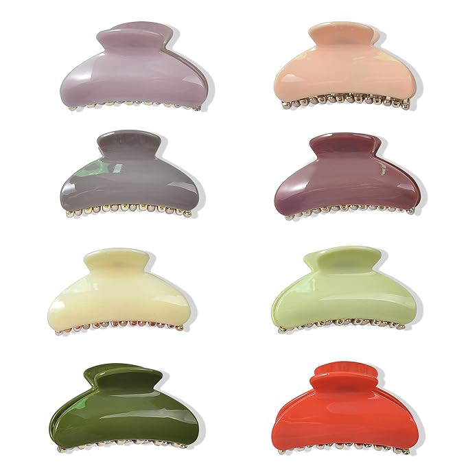 Mistofu 8pcs Hair Claw Clips Tortoise Claw Clips for Women hair clips for girls Hold Small Size A... | Amazon (US)