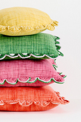 Dominica Outdoor Woven Fruit Trim Pillow | Anthropologie (US)