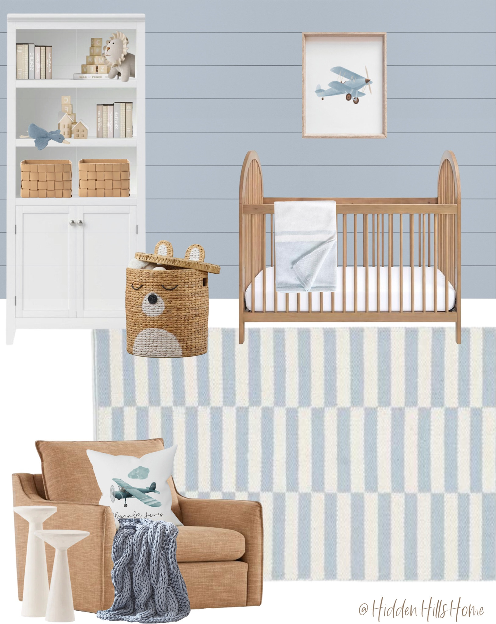 Nursery decor, baby boys room decor mood board, blue nursery decor ideas, nursery design, baby blue nursery with wall color SW icy #nursery #babyboy

#LTKsalealert #LTKhome #LTKbaby