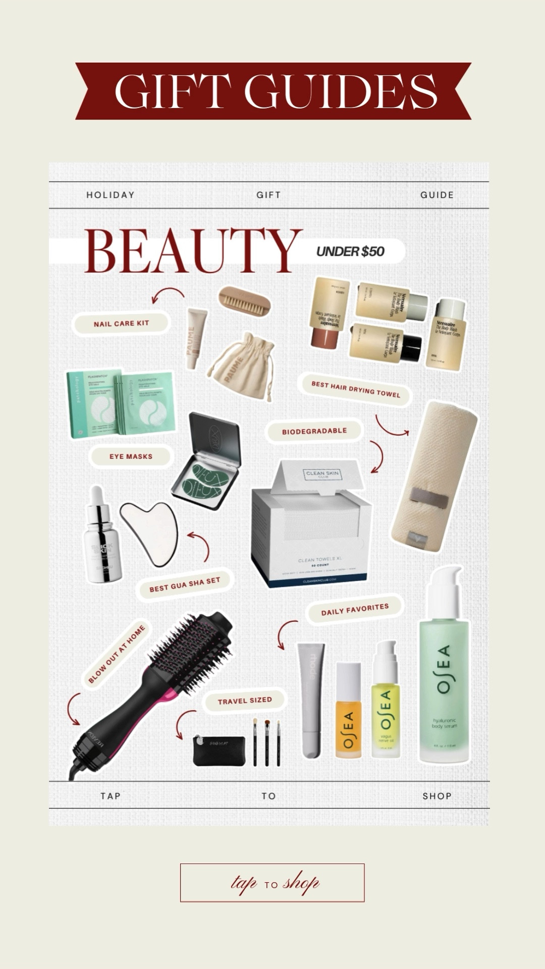 Beauty gift guide. Includes the best beauty and self-care gifts to get holiday dress ready.

#LTKHoliday #LTKBeauty #LTKGiftGuide