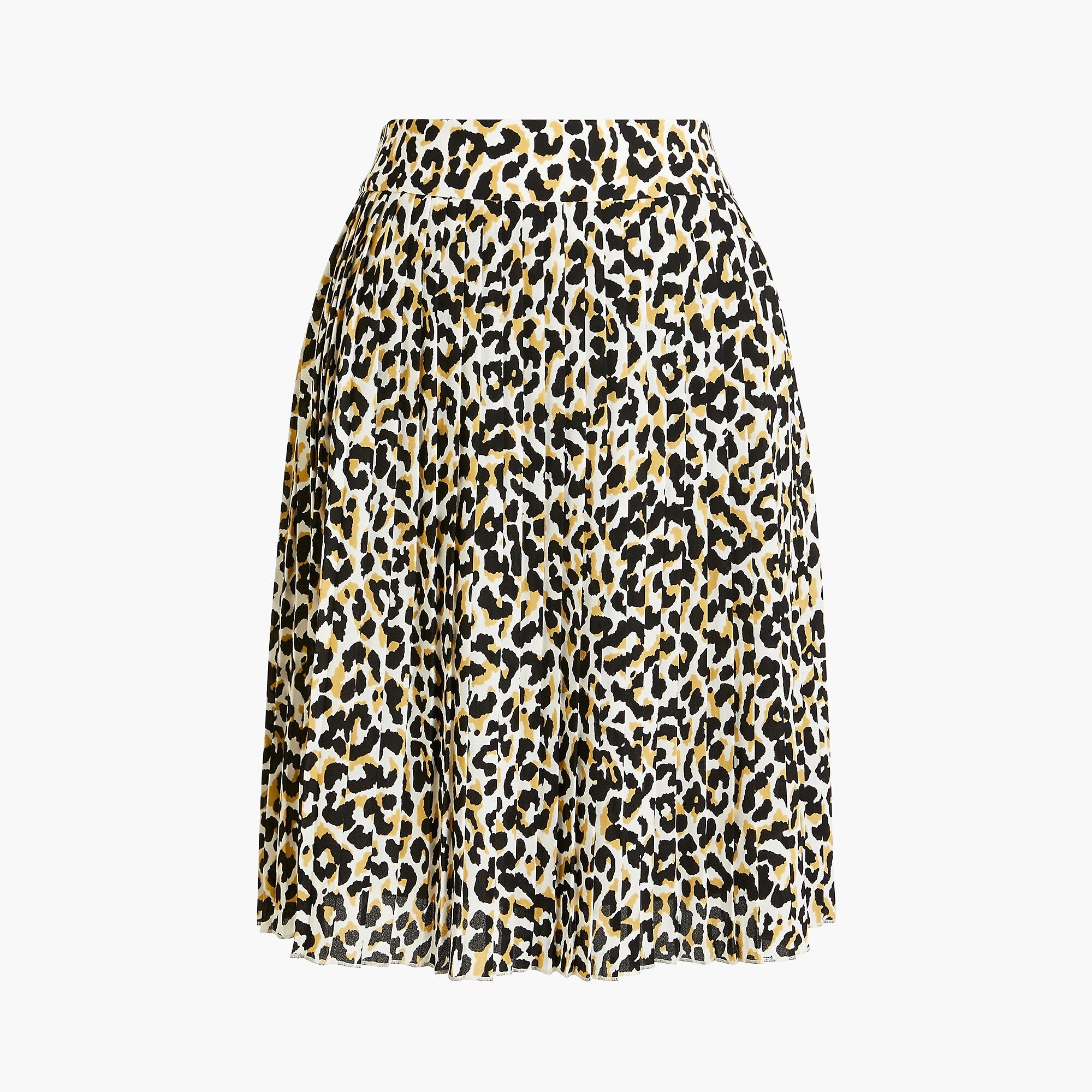 Leopard pleated mini skirt | J.Crew Factory