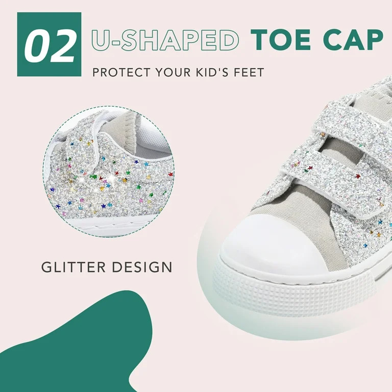 Girls Boys Sneakers Kids Easy Fasten Walking Shoes Toddler Lightweight Casual Canvas Shoes with H... | Walmart (US)