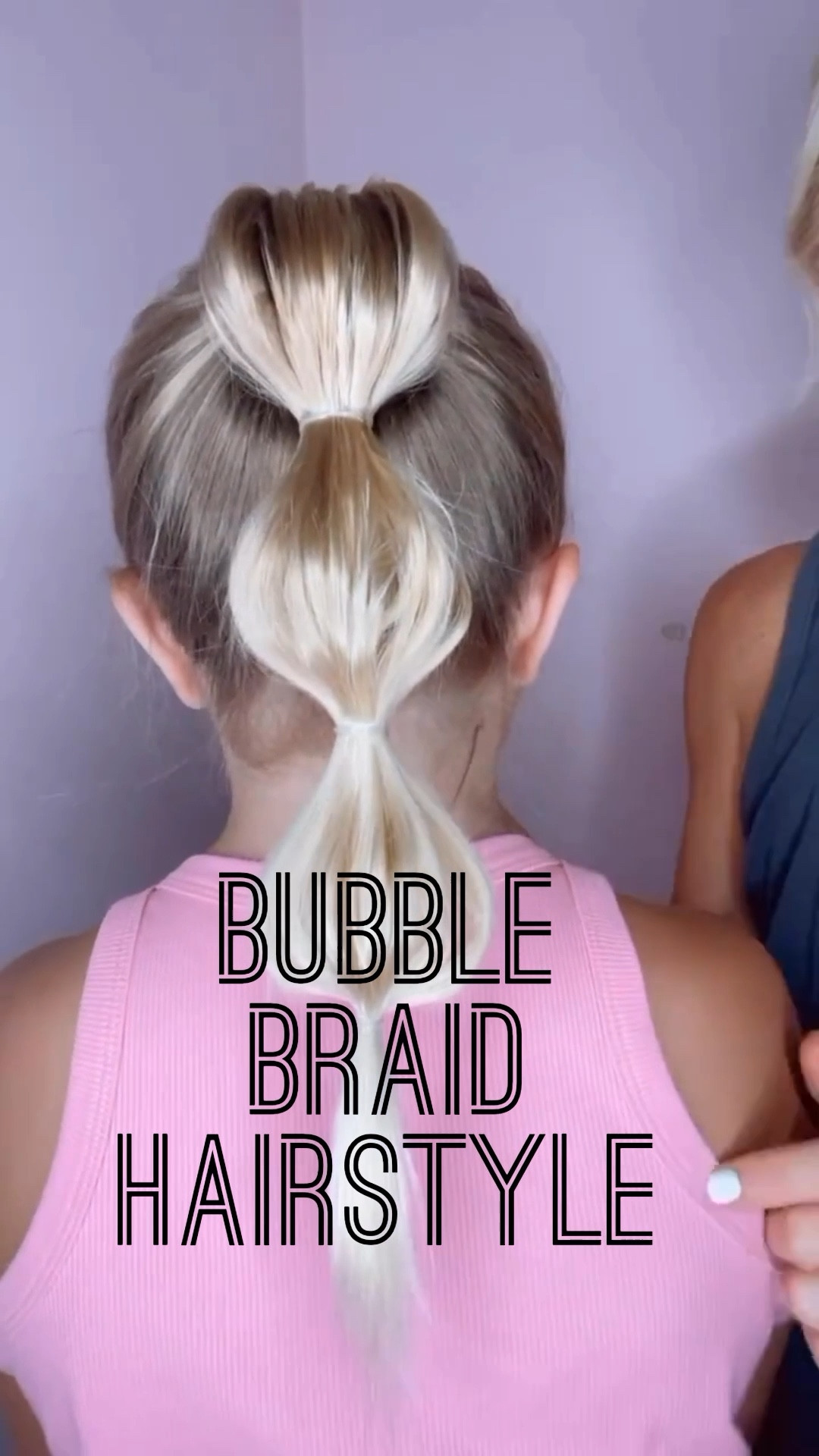 BUBBLE BRAID HAIRSTYLE 🩷 This is a pretty hairstyle for school or sports. Such an easy hairstyle to do, too! Sharing my favorite hair elastics, too! Make sure you save and follow us for daily hairstyles! 

#LTKBeauty
