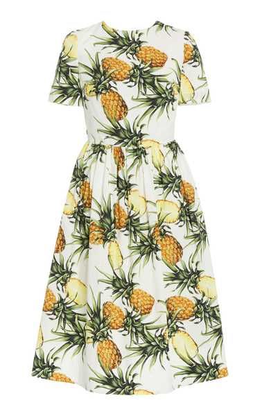 Pineapple-Print Cotton Midi Dress | Moda Operandi (Global)