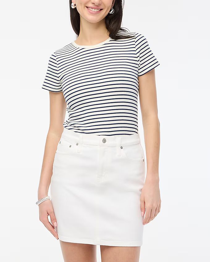 White denim mini skirt | J.Crew Factory